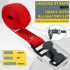 MELOTOUGH 4Pk 1" x 2ft Lashing Strap with Alligator Thumb