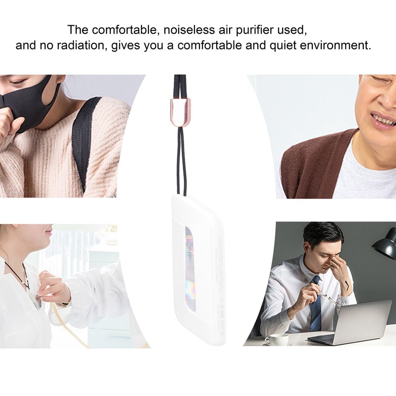 Smart Air Purifier USB Charging Neck Air Freshener for Office