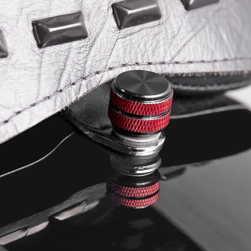 Wsays Seat Bolt Mount Screw Oxidized Black with Red 1/4"-20
