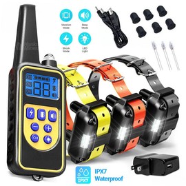 Dog Training Collar 3000FT Remote Rechargeable Shock PET Waterproof Trainer - Package: For 2 Dogs