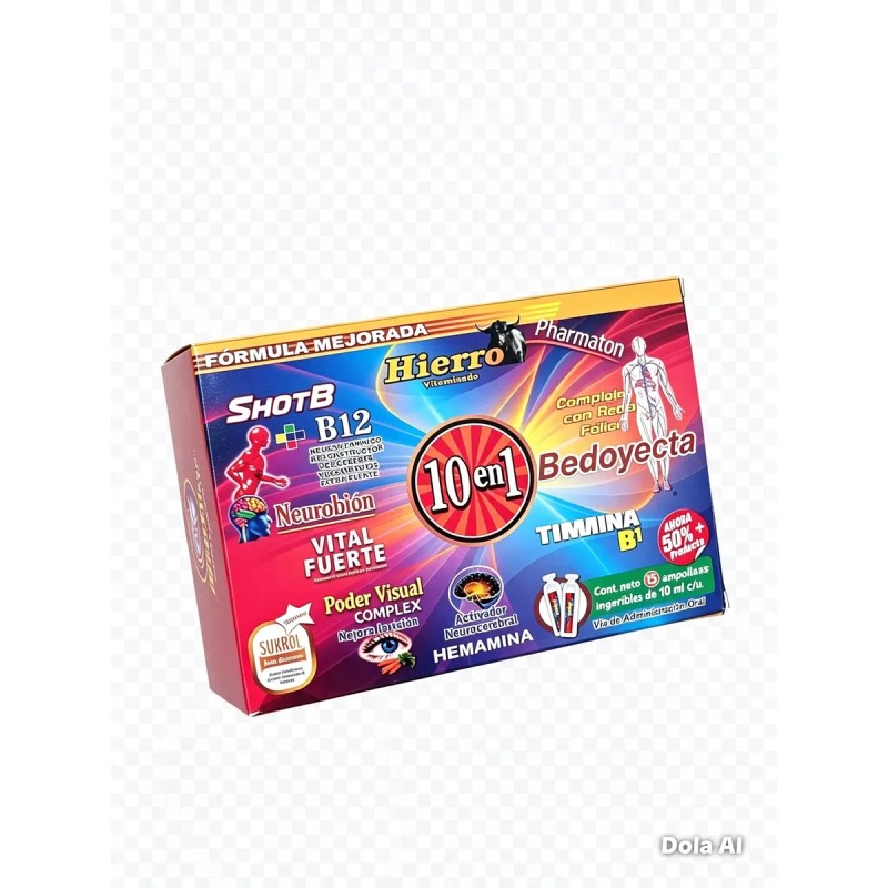 Hierro Vitaminado+concentrado+bedoyecya+neurobion B12 15un
