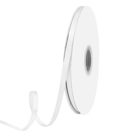 GTYBOVA Double Side 6mm x 91m Ribbon White Ribbon 100% Polyester Multiple Colors Available Ideal for Gift Wrapping Crafts Wedding Decor Flower Bouquet