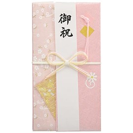 Iyo Yuino Center Japanese-made Ceremonial Money Envelope Gold Seal General Celebration Use Flower Knot Pink V104-07