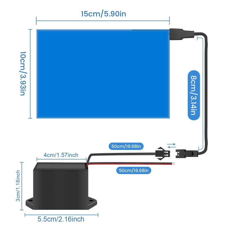 Flexible Led Panel, A6 Electroluminescent El Light - 3Modes Stay