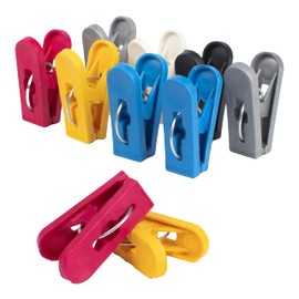 Atmos Homeware Pinzas para Colgar Ropa/Tendedero | 72 Ganchos Multiusos para Lavandería, Alimentos y Manualidades | Clips de Plástico Reciclado de Máxima Resistencia | Paquete de 72 Piezas Multicolor