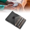 Black 17 Key Kalimba with Tuning Wrench Portable Interesting Wooden
