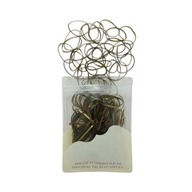 Dofash 2x75mm Anti-Aging Blonde Rubber Band for Women's Hair (150 Pieces in Bag)