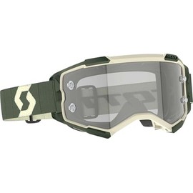 Scott Fury LS MX Goggle Cross/MTB Goggle Khaki Green/Beige/Light Sensitive Grey Works