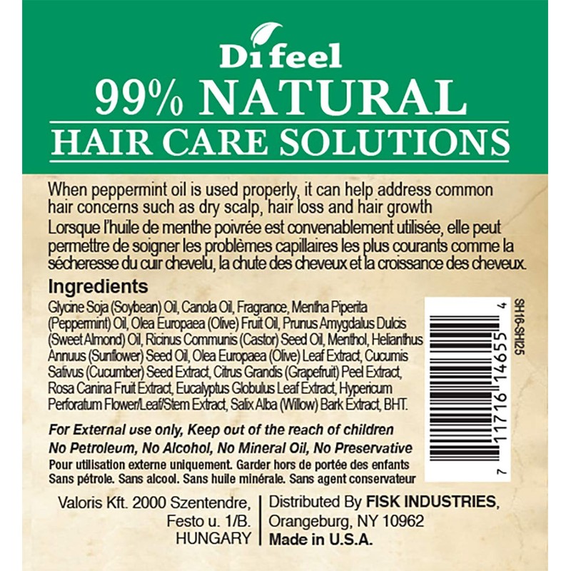 Difeel 99% Natural Therapeutic Hair Care Solutions - Max Shine