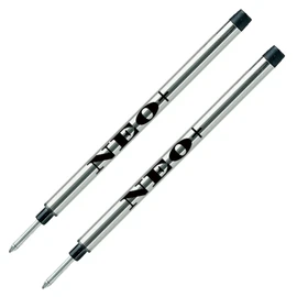 NEO+ Rollerball 2 Pen Refills in Black Ink Compatible with Dupont Rollerball Pen, 4,5inches Long (11,5cm)
