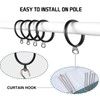 Kinsinder 60 Pieces Metal Curtain Rings, Rings for Curtain Rods