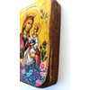 Handmade Wooden Greek Christian Orthodox Icon of Virgin Mary of