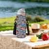 Neoprene Water Bottle Carrier Bag with Adjustable Shoulder Strap for