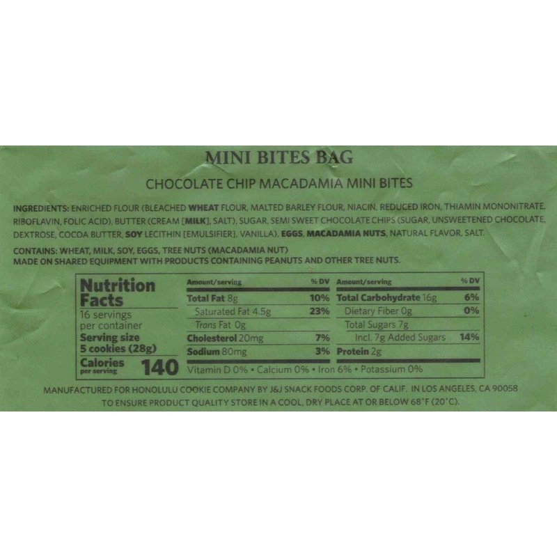 Honolulu Cookie Company Shortbread Cookies - 16 oz Mini Bites