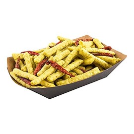 Black Paper Bio Boat - 4 1/4" x 2 3/4" x 1 1/2" - 50 count box - Restaurantware