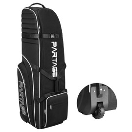 Partage Golf Travel Bag with Wheels, Golf Travel Case for Airlines, 900D Heavy Duty Oxford -Black