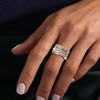 BOMAIL 14K Gold Plated Interlocked Stackable Rings for Women -