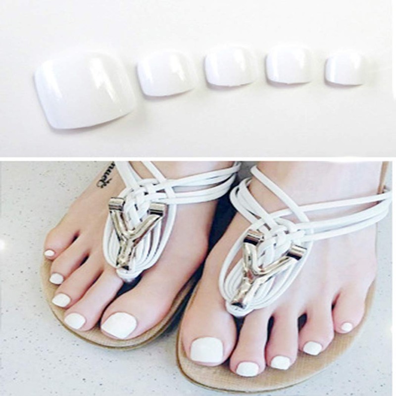 Sethexy - Uñas postizas de color sólido, brillantes, cuadradas, con