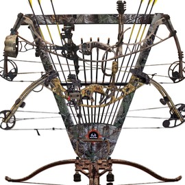 Rush Creek Creations Real tree Camo 3 Bow 12 Arrow Wall Rack - 5 Minute Assembly - REALTREE Xtra, 31.5 x 32.7 (39-4008)