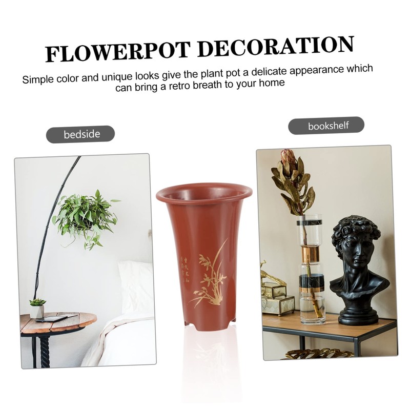 Sosoport 2 Large Ceramic Orchid Pots for Plants Drainage Holes