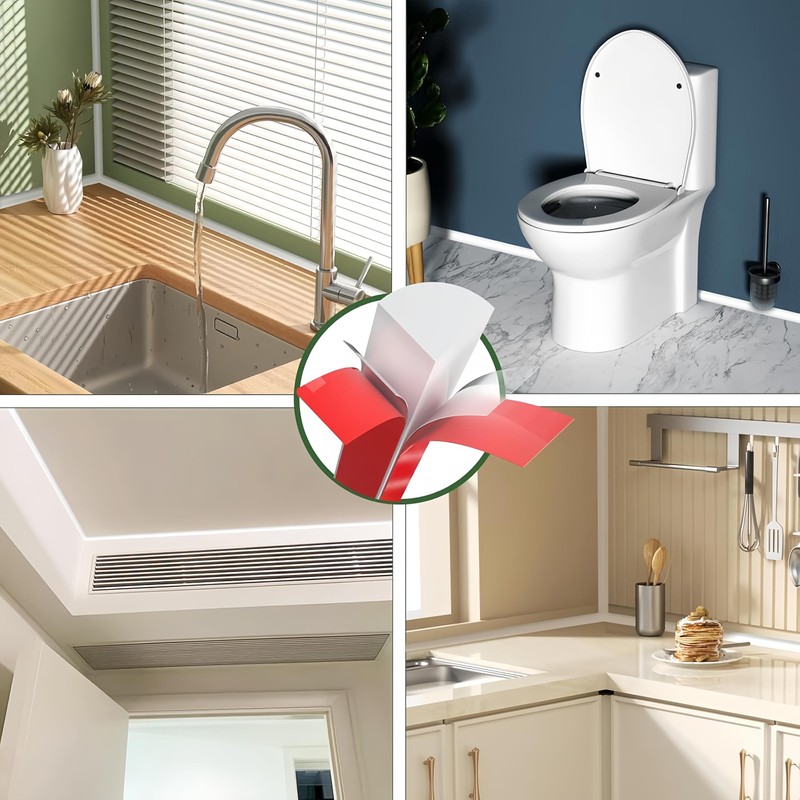 Flexible Quarter Round Molding, Peel and Stick Rubber Trim Molding,Wall