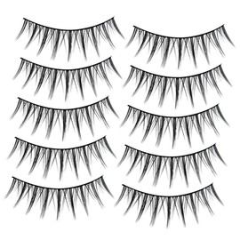 Healvian 10 Pairs Natural False Eyelashes Lightweight Reusable Makeup Lashes for Daily Wear and Parties Simple Design for Charming Look for Women Seeking Beauty