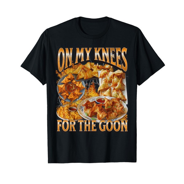 On My Knees Funny Crab Rangoon Meme Bootleg Graphic T-Shirt