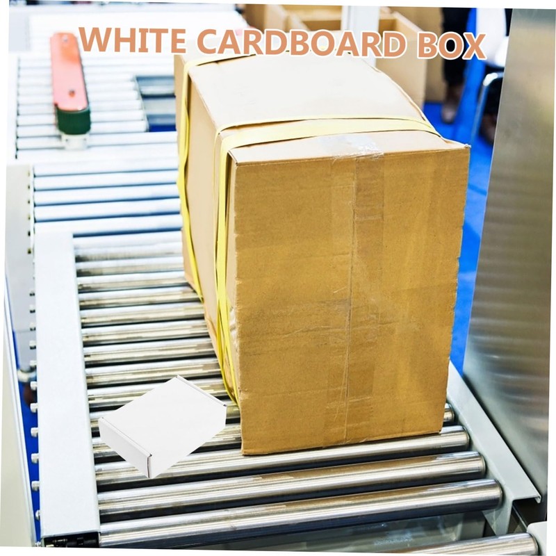 Operitacx 6pcs White Cardboard Shipping Boxes for Mailing and Packing