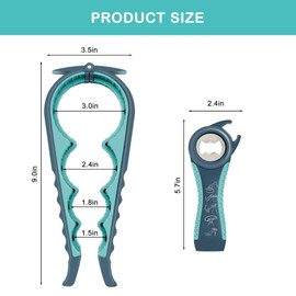 Jar Opener for Weak Hands, Seniors with Arthritis, 5 in 1 Multi Function Bottle Opener Lid Opener For Arthritic Hands