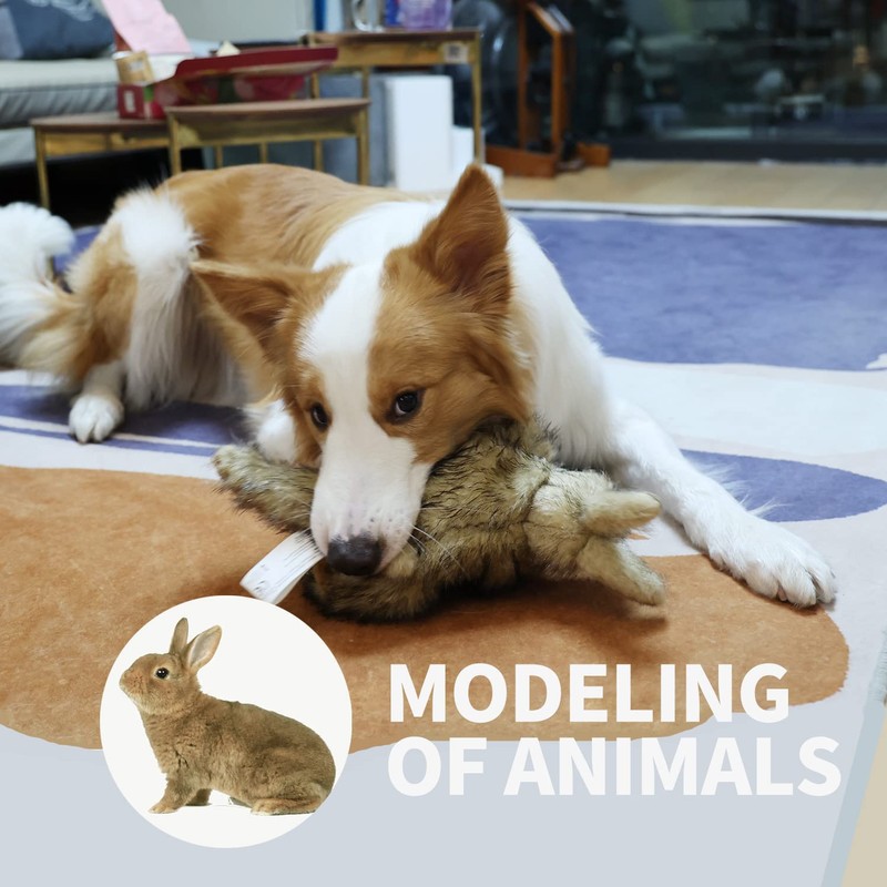 All For Paws Rabbit Dog Toy with Squeaker, 12-inch/ 30