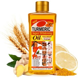 Turmeric Oil for Skin, Soft 7 Turmeric Massage Oil for Muscle Pain, Ginger Oil Relaxing, Warming, Promote Blood Circulation, Natural Nourishing for Face and Body Oil for All Skin Types 200ML