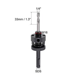 sourcing map Hole Saw Arbor SDS 10mm Shank for Hole Saw, Quick Change Mandrel with 2 Locking Pins