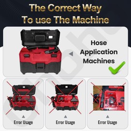 14-37-0105 Vacuum Hose Replacement for Milwaukee 0880-20 0970-20 18V/28V Wet/Dry Vac Hose (Internal Storage)
