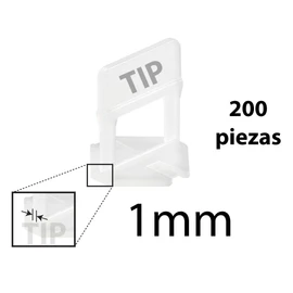 Sistema de Nivelacion Niveladores Azulejo Porcelanico Losetas Porcelanato Clips Corbatas Cuñas TIP Herramientas (Clips de 1 mm (200 piezas))