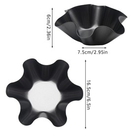 Kisbeibi 4 Pieces Tortilla Pan Bowls, Tortilla Maker Nonstick Taco Shell, Maker Salad Bowl Carbon Steel Baking Moulds, Taco Salad Bowl Pan Set (Colour: Types: A)