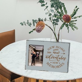 Yudarte Housewarming Gifts For New Home - Engraved Picture Frame 4x6 Inches Photo - Unique First Time House Owner Gifts for Men and Women