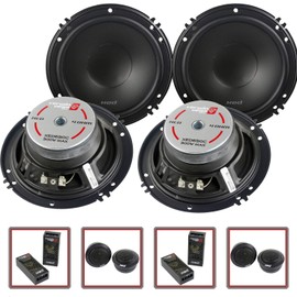 2 Pair Cerwin-Vega XED650C 6.5" 300W 2-Way Component Speaker System Tweeter Crossover