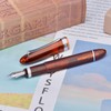 Majohn V60 Triangular Piston Fountain Pen EF Nib Transparent Brown