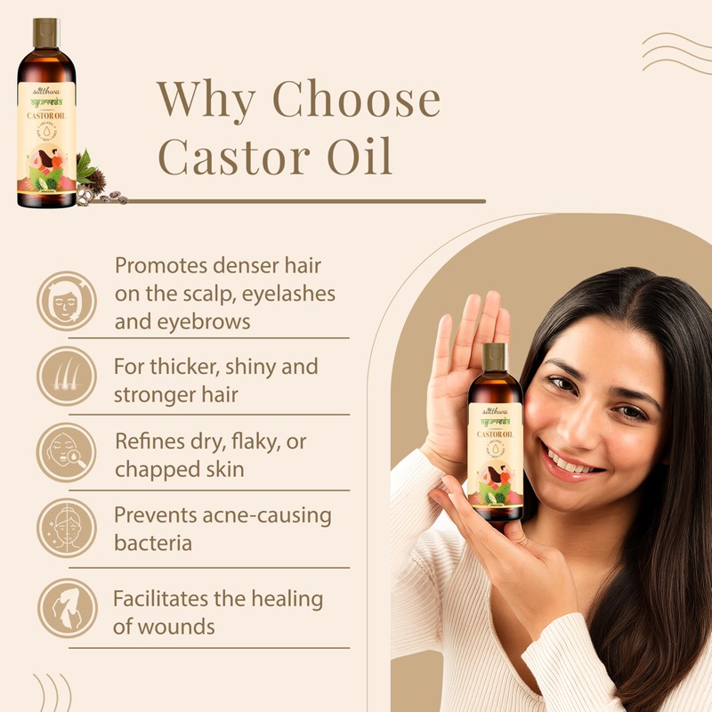 Satthwa USDA Organic Cold-Pressed Castor Oil (200ml - 6.8oz) –
