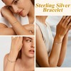 Suplight 925 Sterling Silver Bracelets with Charms Womens Jewelry Adjustable