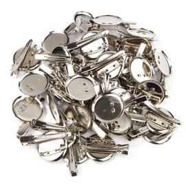 2-Way kosa-zyupin Base Diameter 30 mm Pack of 40, Commercial Hardware Brooch Pin Clip with Handmade DIY
