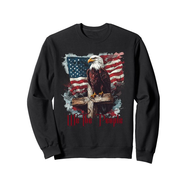 American Flag Patriotic Founding Fathers We The People USA Sweatshirt