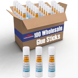 100 Pack Glue Sticks Bulk for Kids, Classroom, School, Crafts, Crafting, Scrapbooking - Dries Clear, Washable 100 Pack Wholesale Glue Sticks Bulk for Classroom Pack | Trail maker
