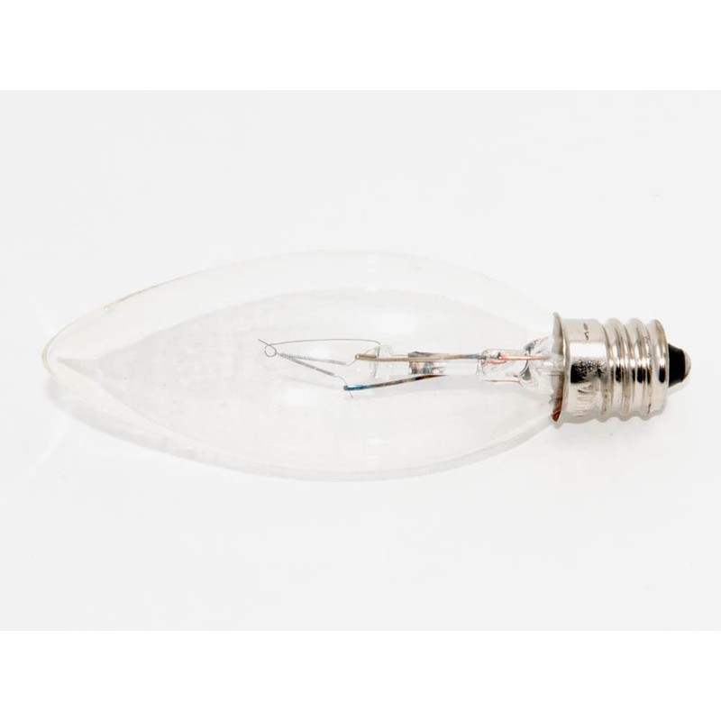Bulbrite KR25CTC/25 25W Krystal Touch Torpedo Chandelier Bulb (B8), Candelabra