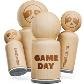 Game Day Bold Text Football Rubber Stamp for Stamping Crafting Planners - 1/2 Inch Mini