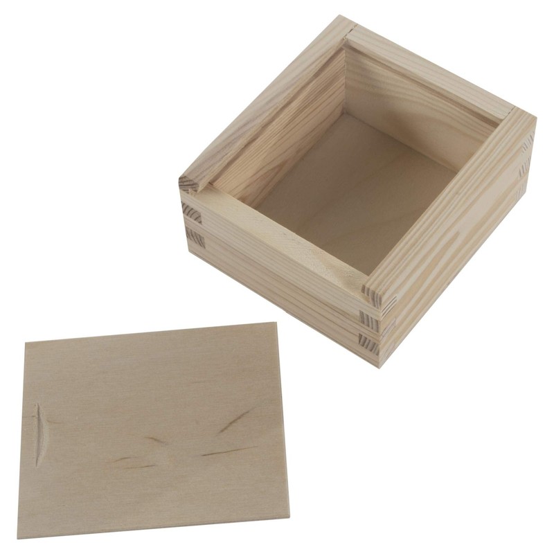 WooDeeDoo Small Wooden Decorative Sliding Lid Box | 10.5 x