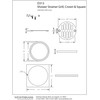 Westbrass Shower Strainer Set Square with Crown, Polished Chrome, D313-26