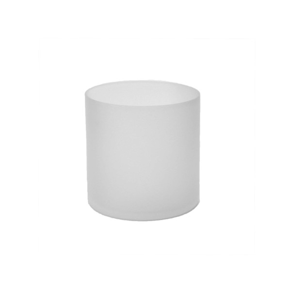 WGV Cylinder Vase, Diameter 5", Height 5", Frosted Glass Floral
