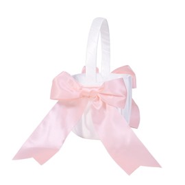 Flower Girl Basket, White Wedding Flower Basket Flower Girl Scatter Basket, Flower Basket Wedding for Wedding Ceremony