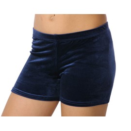 Fischer 7713 "Daria" Girls Velvet Sport Shortie Gymnastics Hipster in smooth velvet design Oeko-tex Standard 100 certified, 12-13 Years (DE 164), Colour: Navy Blue